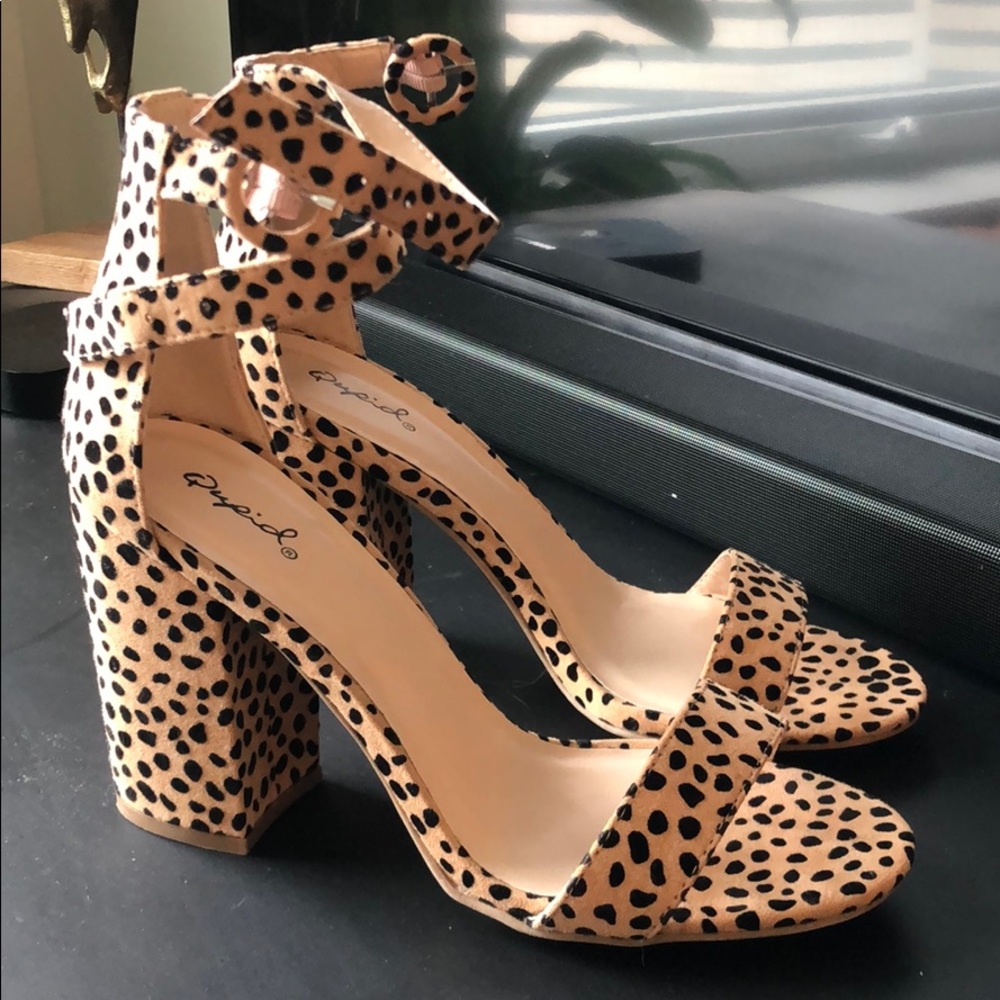 Leopard print heels - never worn!